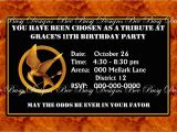 Hunger Games Birthday Invitations Hunger Games Birthday Party Invitations Cimvitation