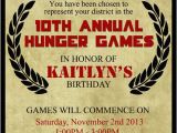 Hunger Games Birthday Invitations Hunger Games Inspired Birthday Invitation Invite Notice
