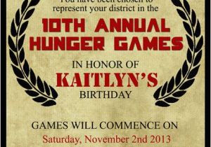 Hunger Games Birthday Invitations Hunger Games Inspired Birthday Invitation Invite Notice