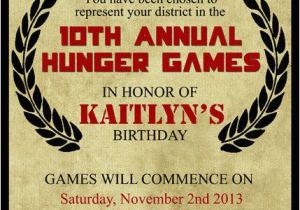 Hunger Games Birthday Invitations Hunger Games Inspired Birthday Invitation Invite Notice