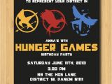 Hunger Games Birthday Invitations Hunger Games Printable Birthday Party Invitation