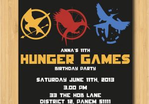 Hunger Games Birthday Invitations Hunger Games Printable Birthday Party Invitation