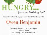 Hungry Caterpillar Birthday Invites the Very Hungry Caterpillar Birthday Invitations Party