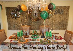 Hunting Birthday Decorations Camouflage Hunting theme Party Fun Happy and Blessed Home