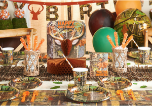 Hunting Birthday Decorations Camouflage Hunting theme Party Fun Happy and Blessed Home