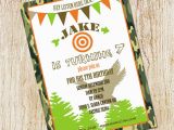 Hunting themed Birthday Invitations Free Printable Hunting Birthday Invitations