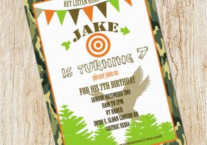 Hunting themed Birthday Invitations Free Printable Hunting Birthday Invitations