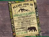 Hunting themed Birthday Invitations Hunting Party Invitation Hunting theme Party by