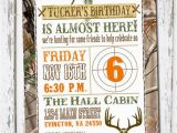 Hunting themed Birthday Invitations Hunting theme Birthday Invitation