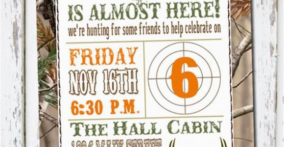 Hunting themed Birthday Invitations Hunting theme Birthday Invitation