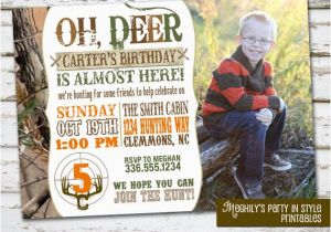 Hunting themed Birthday Invitations Hunting theme Birthday Invitation with Photo by Meghily