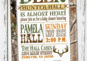 Hunting themed Birthday Invitations Hunting theme Sweet Lil 39 Deer Baby Shower Invitation