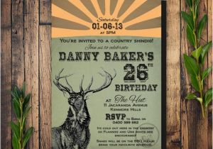 Hunting themed Birthday Invitations Husband 39 S Birthday Party Invitation Dad 39 S Birthday Party