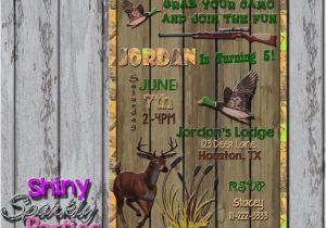 Hunting themed Birthday Invitations Printable Hunting Birthday Invitation Hunting themed