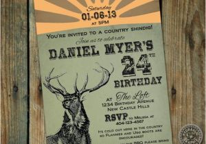 Hunting themed Birthday Invitations Printable Outdoorsman Birthday Invitation Deer Hunting