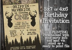 Hunting themed Birthday Invitations the Little Hunter Collection Customized Birthday