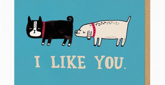 I Like You Birthday Card I Like You Greeting Card Ohh Deer