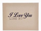 I Like You Birthday Card I Love You Like Xo Greeting Card by Petalandpaperie On Etsy