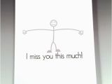 I Miss You Birthday Cards I Miss You This Much Funny Card General Greeting Card