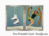Ice Skating Birthday Card foralfy Figure Skating Happy Birthday Card and Envelope