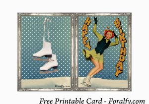 Ice Skating Birthday Card foralfy Figure Skating Happy Birthday Card and Envelope