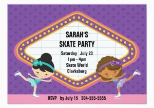 Ice Skating Birthday Card Ice Skating Party Card Zazzle Ca