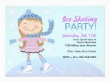 Ice Skating Birthday Card Ice Skating Party Invitations with Girl Skating Zazzle