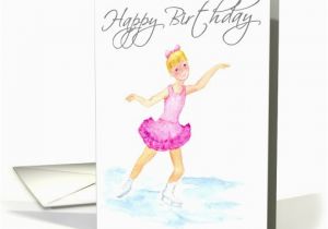 Ice Skating Birthday Card Young Ice Skater Birthday Card 617511