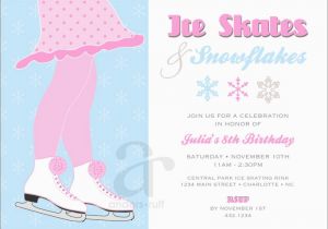 Ice Skating Birthday Party Invitations Free Printable Ice Skates and Snowflakes Birthday Party Printable Invitation