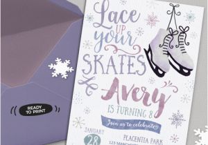 Ice Skating Birthday Party Invitations Free Printable Ice Skating Birthday Invitation Winter Birthday Invitation