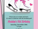 Ice Skating Birthday Party Invitations Free Printable Ice Skating Invitation Printable or Printed with Free Shipping