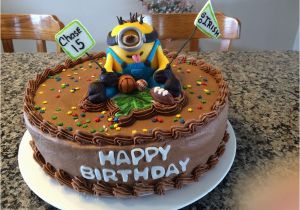 Icing Decorations for Birthday Cakes Minion Sports Birthday Cake 12 Inch Chocolate Cake with