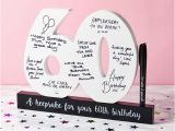 Ideas for 60th Birthday Gifts for Him 60th Birthday Signature Number Find Me A Gift