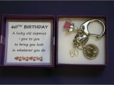Ideas for 60th Birthday Gifts for Male Lucky Sixpence Keepsake Charm Keyring 60th Birthday Gift