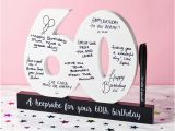 Ideas for 60th Birthday Present for Husband 60th Birthday Signature Number Find Me A Gift