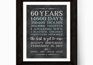 Ideas for 60th Birthday Present for Man 60th Birthday Gifts for Men Him Husband Adult Birthday