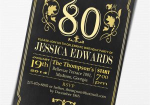 Ideas for 80th Birthday Invitations 15 Sample 80th Birthday Invitations Templates Ideas