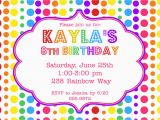 Ideas for Invitations for A Birthday Party Rainbow Birthday Party Invitation 12 00 Via Etsy