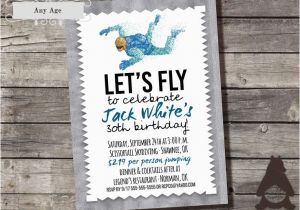 Ifly Birthday Invitations Skydiving Invitation Parachuting Invitation Skydiver