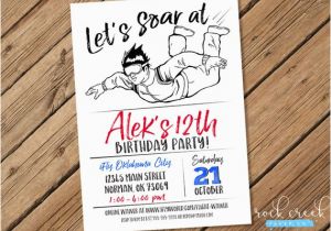 Ifly Birthday Invitations Skydiving Invitation Parachuting Invitation Skydiver