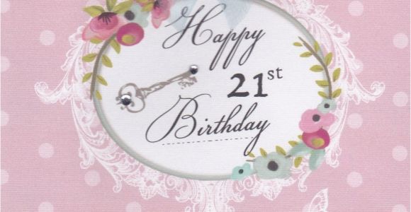 Images Of 21st Birthday Cards Flowers and Key 21st Birthday Card Karenza Paperie