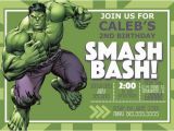 Incredible Hulk Birthday Card Digital Incredible Hulk Birthday Invitation