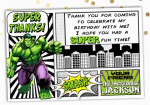 Incredible Hulk Birthday Card Incredible Hulk Thank You Card the Hulk by