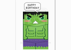 Incredible Hulk Birthday Card the Incredible Hulk Superhero Happy Birthday Card by