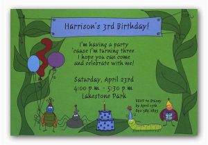 Insect Birthday Party Invitations Bug Birthday Party Invitations Paperstyle