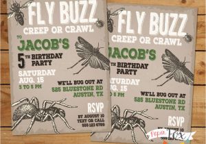 Insect Birthday Party Invitations Insect Birthday Invitation Insect Birthday Party Boy