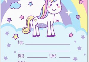 Internet Birthday Invitations Unicorn Birthday Party Printed Invitations Birthday Wikii