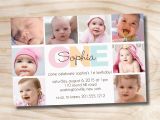 Invitation Card for 1 Year Old Birthday Girl Bold Birthday First Birthday Party event Printable