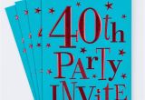 Invitation Cards for 40th Birthday Party 40th Birthday Party Invitation Cards Pack Of 10 Only 1 49