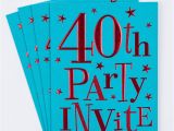 Invitation Cards for 40th Birthday Party 40th Birthday Party Invitation Cards Pack Of 10 Only 1 49